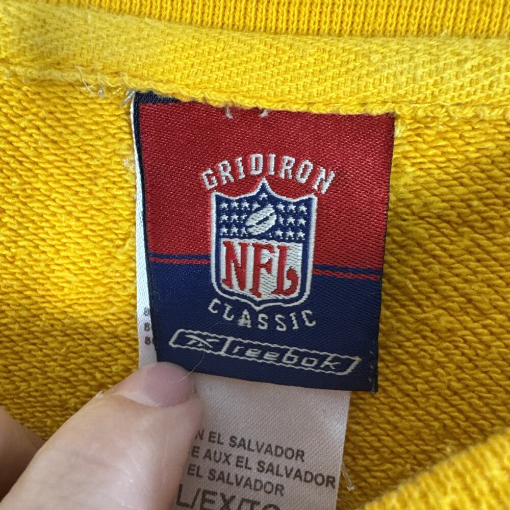 Pittsburgh Steelers Reebok Gridiron NFL Classic Sweatshirt XL Gold Y2K Football - Picture 8 of 12